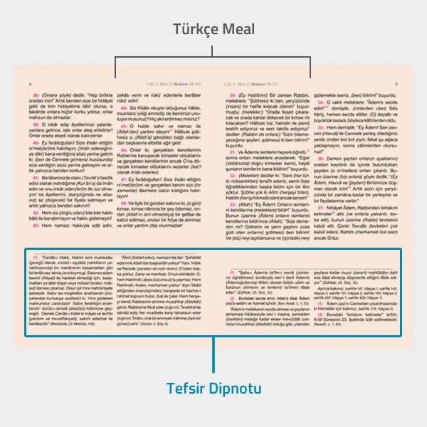 Metinsiz Meal Sayfa Yapısı