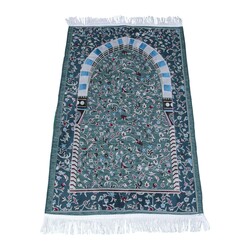 Arabic Rawza Green Salah Mat - Thumbnail