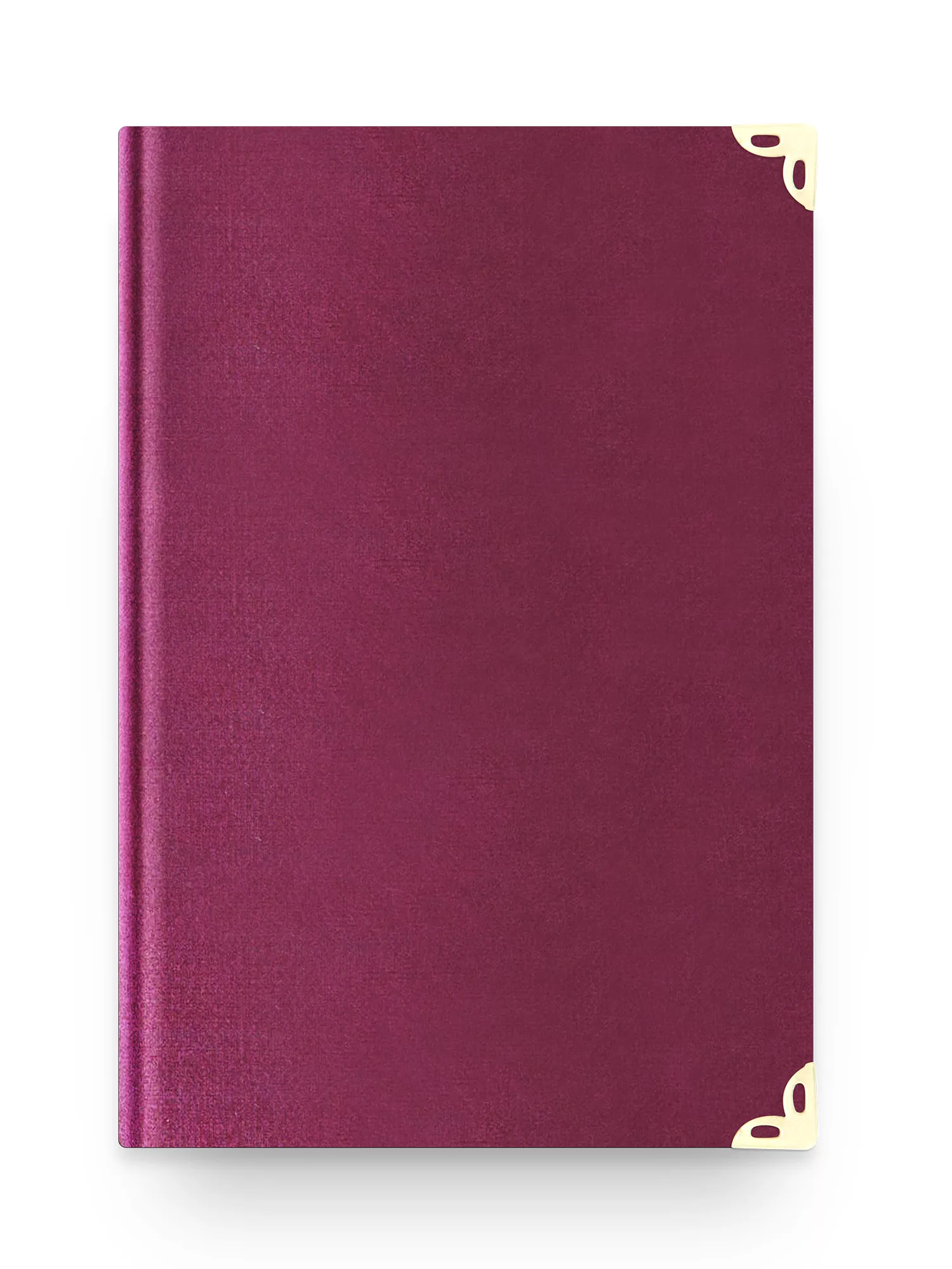 Big Pocket Size Velvet Bound Qur'an Al-Kareem (Damson Purple, Alif - Waw Cover, Gilded) - Thumbnail