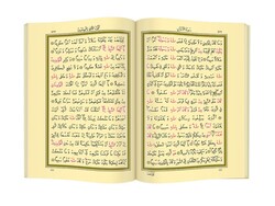 Bookrest Size Colour Qur'an Al-Kareem (With Box, Gilded, Stamped) - Thumbnail