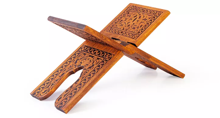 Burned Wooden Rehal Book rest Small Size  45 cm