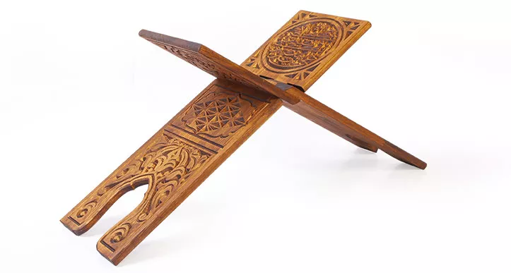 Carved Wooden Rehal Book rest Big Size  65 cm - Thumbnail