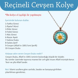 Çiçek Begonvil El İşi Otantik Reçine Kolye Cevşen (1776-2) - Thumbnail