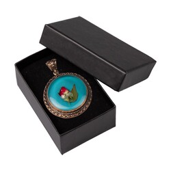 Flower Rose Handmade Authentic Resin Flower Necklace Jawshan (1769-1) - Thumbnail