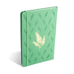 Green Striped Notebook, Hardcover - Thumbnail