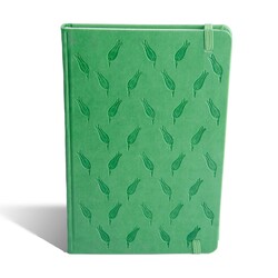 Green Striped Notebook, Hardcover - Thumbnail