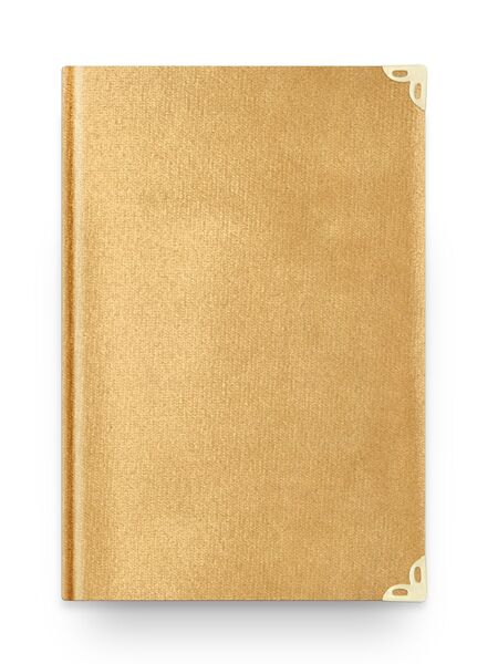 Hafiz Size Velvet Bound Qur'an Al-Kareem (Golden Colour, Embroidered, Gilded)