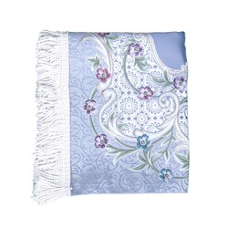 Lace 06 Grey Salah Mat with Lining - Thumbnail