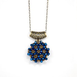 Necklace Jawshan Blue (Cristal, Round) - Thumbnail