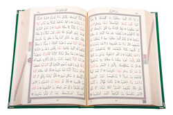 Kadife Kutulu Kur'an-ı Kerim (Orta Boy, Güllü, Yeşil) - Thumbnail