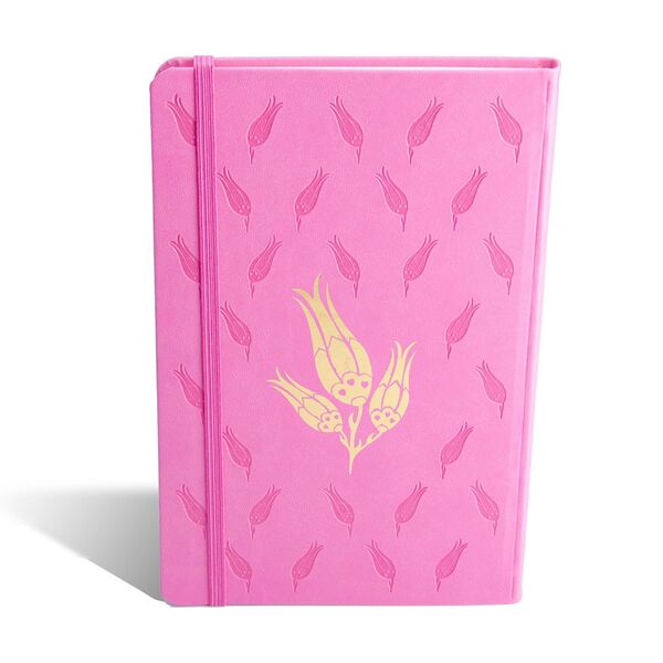 Pink Striped Notebook, Hardcover