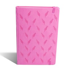 Pink Striped Notebook, Hardcover - Thumbnail