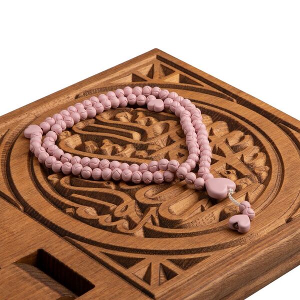 Rose Scented Salah Beads Pink (Rose Patterned)