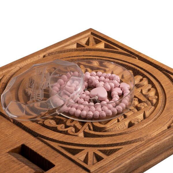 Rose Scented Salah Beads Pink (Rose Patterned)