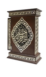 Silver Colour Plated Qur'an al-Kareem With Kaaba Patterned Case (Bag Size) - Thumbnail