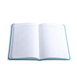 Turquoise Striped Notebook, Hardcover - Thumbnail